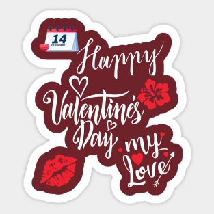 Lovers  (Valentines) Day Celebration (February 14th) Sticker